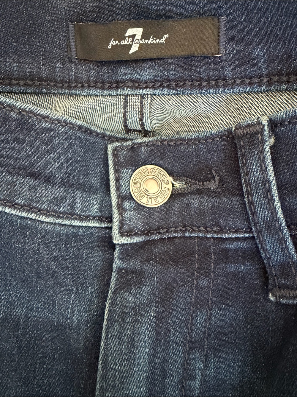 7 For All Mankind Dojo Flare Leg Dark Wash Jeans 28 - Picture 9 of 11